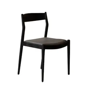 RST Designer Furniture rst-c2019 minimalist solid ash wood chair in walnut and black oak finishes.