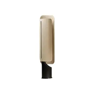 Luxury modern floor lamp with fabric shade and acrylic diffuser on black iron base for hotel guestroom decor.