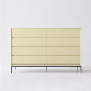 Luxury Modern 8-Door Storage Sideboard in multiple colors for hotel lobby decor.