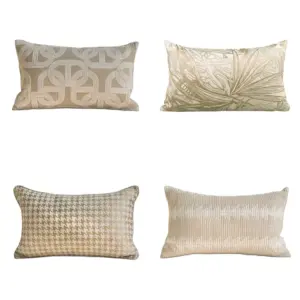 Artisan Textured Lumbar and Square Throw Pillow collection in neutral tones featuring 3D relief, cotton-rayon blends, and square formats.