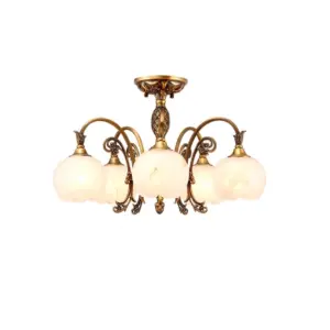 Customizable luxury brass and alabaster chandelier with oriental motifs and 12 E27 lights for hotel decor.